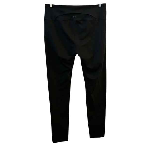 Under Armour Women's Black Compression Leggings Size L High-Rise Activewear - Picture 5 of 9